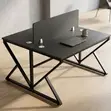 2-Station Modular Office Desk - Nyeusi - 5
