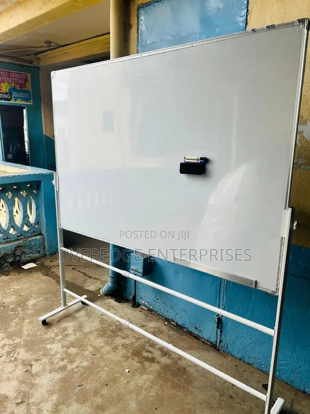 Office Magnetic Whiteboard 6ftx4ft with Stand - 1