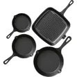Set ya Vipande 5 vya Cast Iron Skillet na Steak Pan - 2