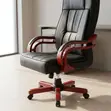 Bliss Leather Executive Office Chair - Nyeusi - 1