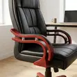 Bliss Leather Executive Office Chair - Nyeusi - 3