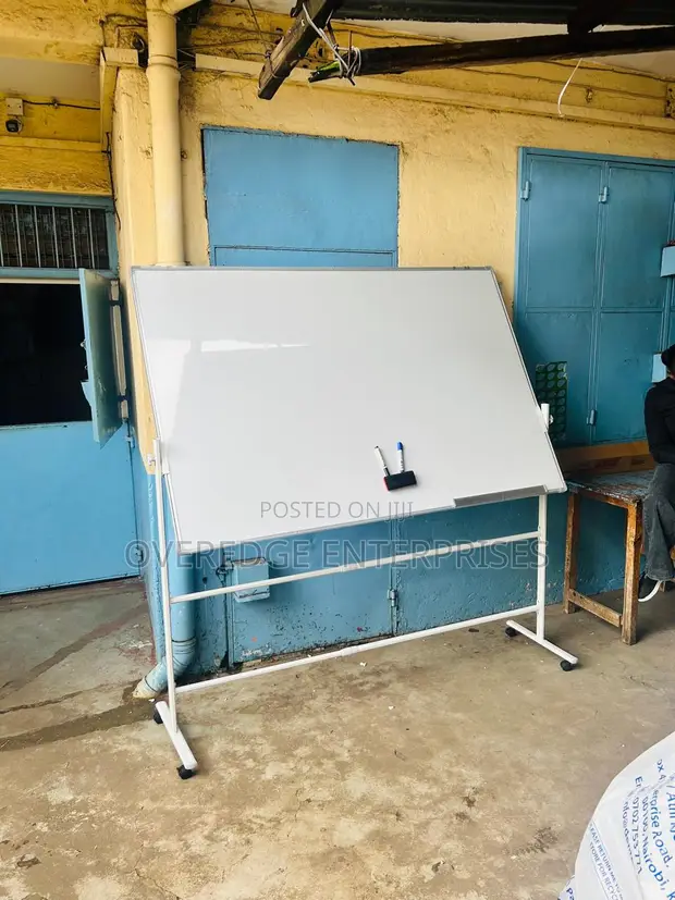 4ft x 3ft Dry Erase Whiteboard with Rotating Stand - 1