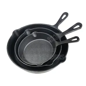 3-Piece Non-Stick Cast Iron Pan Set