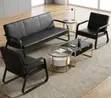 Office Reception 5-Seater Sofa Set - Modern Black - 1