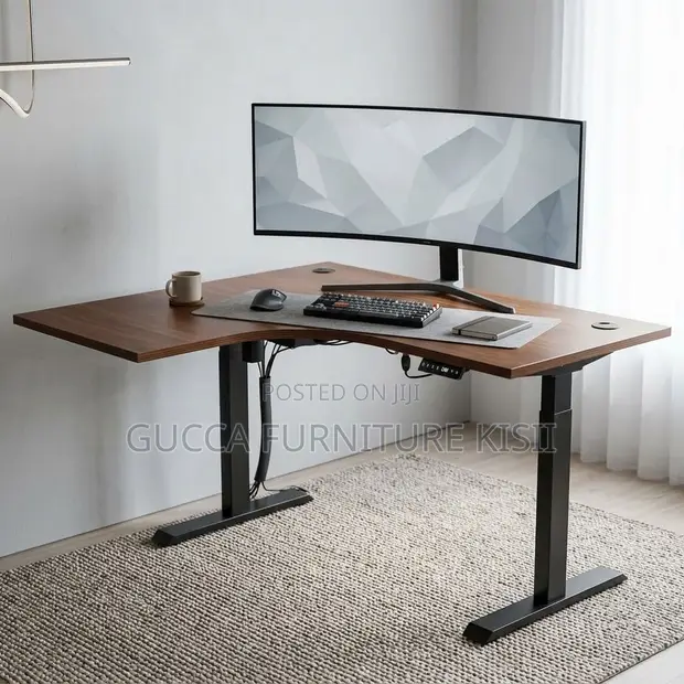 1.4M Curved Electric Desk ya Kuinuka na Kushuka - 1