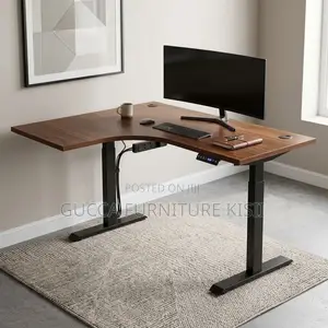 1.4M Curved Electric Desk ya Kuinuka na Kushuka
