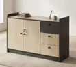 Modern Office Document Storage Credenza - Mbao Kahawia - 1
