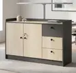 Modern Office Document Storage Credenza - Mbao Kahawia - 3