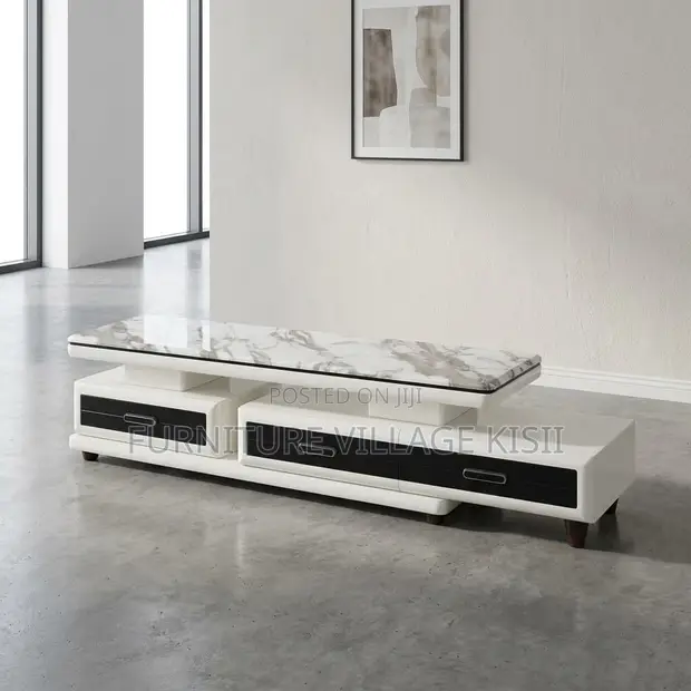 Modern Marble Top TV Stand - 1
