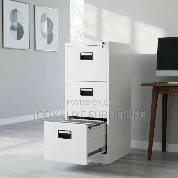 Boss Office Products White Steel Cabinet with Drawers - 1