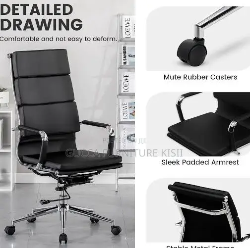 Generic High Back Leather Desk Chair - 1