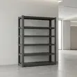 5 Tier Open Storage Rack - Black Metal - 2
