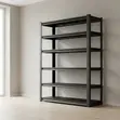 5 Tier Open Storage Rack - Black Metal - 3
