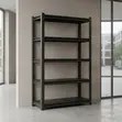 5 Tier Open Storage Rack - Black Metal - 5