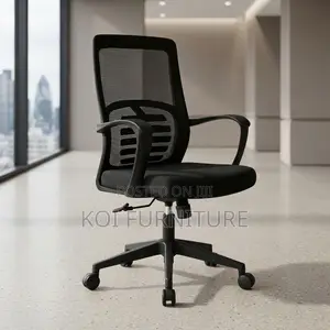 Mid Backrest Black Clerical Office Desk Chair