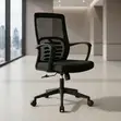 Mid Backrest Black Clerical Office Desk Chair - 1