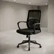 Mid Backrest Black Clerical Office Desk Chair - 2
