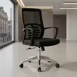 Mid Backrest Black Clerical Office Desk Chair - 3