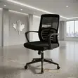 Mid Backrest Black Clerical Office Desk Chair - 4