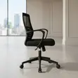 Mid Backrest Black Clerical Office Desk Chair - 5