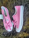 Pink Leather Lace-Up Sneakers - Saizi za Wanawake 38.5-41.5 - 3