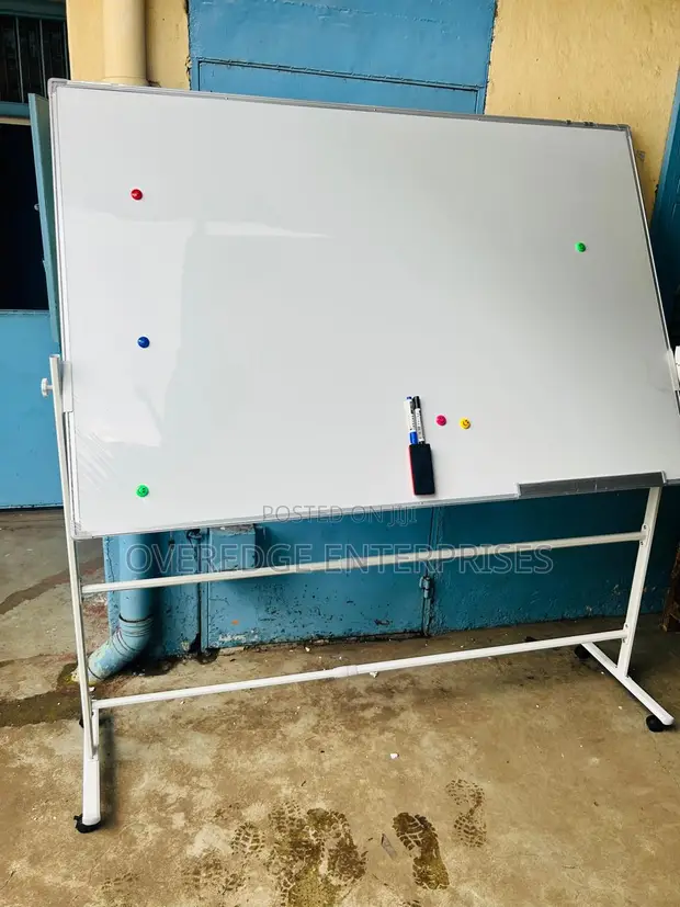 6ft x 4ft Conference Room Whiteboard with Stand - 1