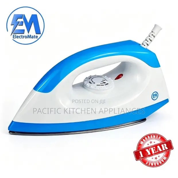 ElectroMate EM Dry Iron Box 1000W, 5-Gear Temp Control - 1