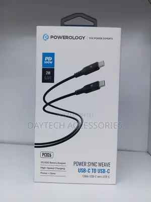 Powerology 100W USB-C to USB-C Cable V3.1 5Gbps 2m
