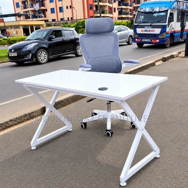 Kikosi cha Ofisi Nyeupe cha Orthopedic cha Kisasa na Kiti cha Ergonomic - 1