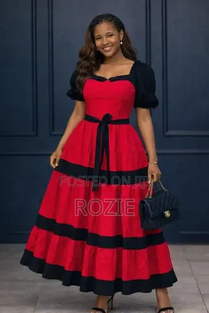 100K Maxi Sundress ya Wanawake - Nyekundu