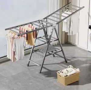 Mkeka wa Kukaushia Nguo Unaokunjwa na Unaoweza Kuhamishwa - Grey