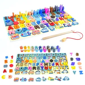 7-in-1 Montessori Wooden Educational Board - Alphabets & Numbers