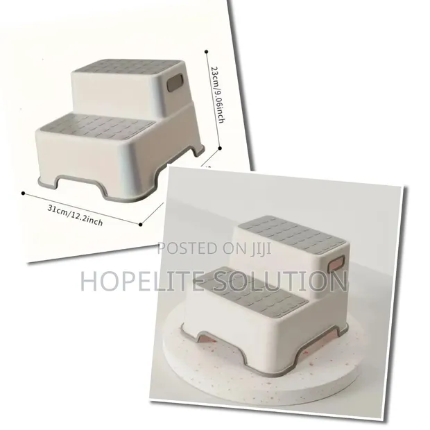 Portable Anti-Slip Kids Step Stool - Grey - 1