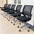 Kiti cha Kisasa cha Ofisi cha Mesh chenye Ergonomic - Nyeusi - 2