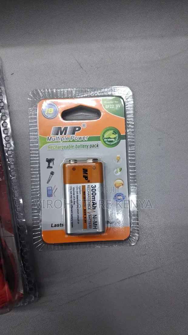 9V Rechargeable Block Battery - 1