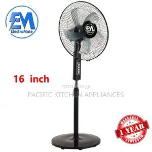 ElectroMate 16-Inch Stand Fan - Blades 5, Kasi 3