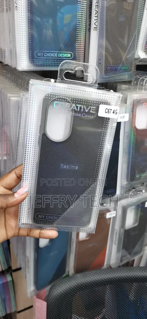 Creative Branded Textured Hybrid Case for Realme C67 4G - 1