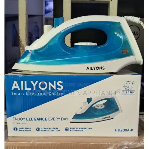 Ailyons Steam Iron Box, Fast Heating, Non-Stick - 1
