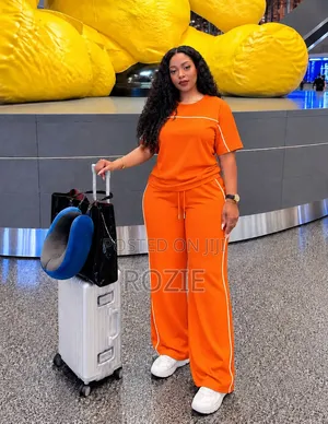 Set ya Vipande 2 vya Wanawake - T-Shirt & Suruali Mavazi ya Kawaida ya Safari