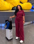 Set ya Vipande 2 vya Wanawake - T-Shirt & Suruali Mavazi ya Kawaida ya Safari - 2