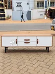 Oak White 5ft TV Stand - 1