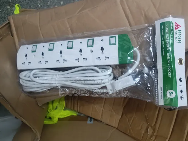 High Astra 13A 5-Way Power Extension Lead - 1