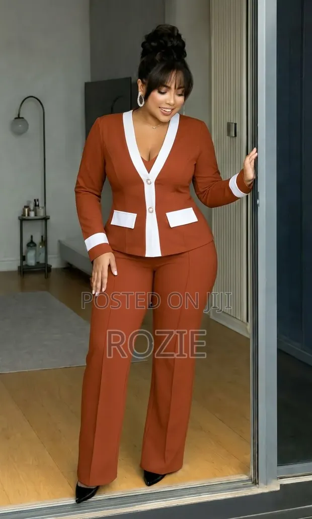 Women's 2 Piece Jumpsuit with Blazer - 1
