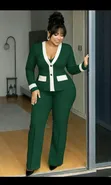 Women's 2 Piece Jumpsuit with Blazer - 2