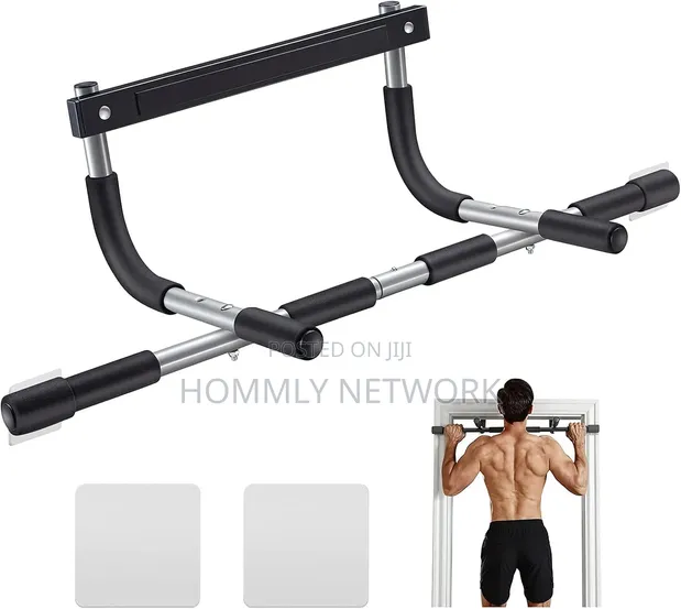 Heavy Duty Door Pull Up Bar - No-Screw Portable - 1