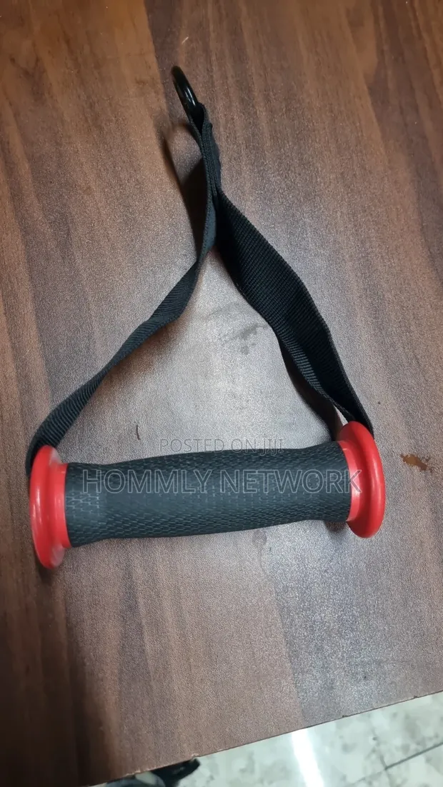 Exercise Cable Machine Attachment Handles Grips Fitness Strap - 1
