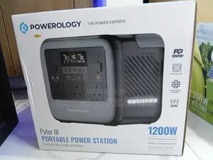 Powerology Pater III 1200W Portable Power Station - Black