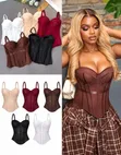 Leopard Print Corset Top for Women - 3