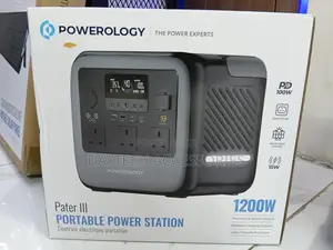 Powerology Pater III Portable Power Station 1200W - Nyeusi