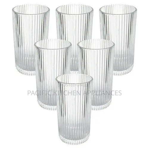 Seti ya Vioo 6 vya Ribbed Elegance 520ml - 1